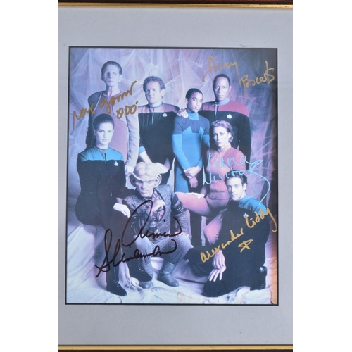 207 - A COLLECTION OF SIGNED PHOTOGRAPHS FROM THE CAST OF STAR TREK, nine framed photographs along with va... 