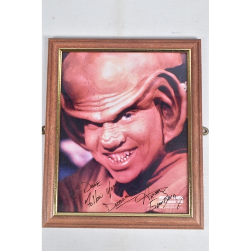 207 - A COLLECTION OF SIGNED PHOTOGRAPHS FROM THE CAST OF STAR TREK, nine framed photographs along with va... 