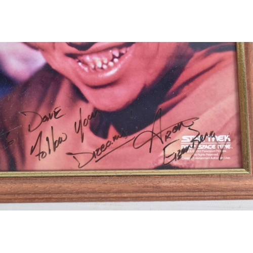 207 - A COLLECTION OF SIGNED PHOTOGRAPHS FROM THE CAST OF STAR TREK, nine framed photographs along with va... 