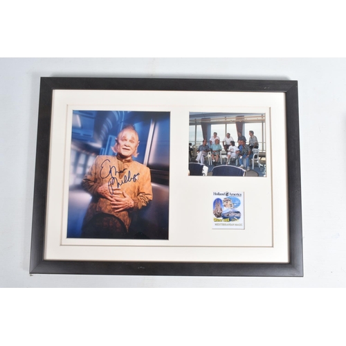 207 - A COLLECTION OF SIGNED PHOTOGRAPHS FROM THE CAST OF STAR TREK, nine framed photographs along with va... 