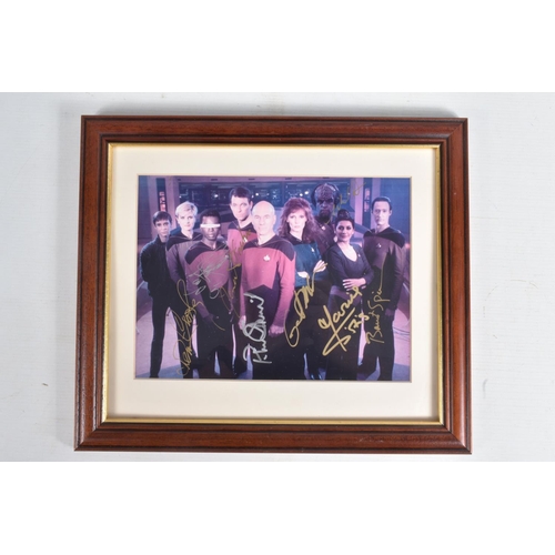 207 - A COLLECTION OF SIGNED PHOTOGRAPHS FROM THE CAST OF STAR TREK, nine framed photographs along with va... 