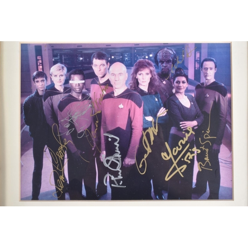 207 - A COLLECTION OF SIGNED PHOTOGRAPHS FROM THE CAST OF STAR TREK, nine framed photographs along with va... 