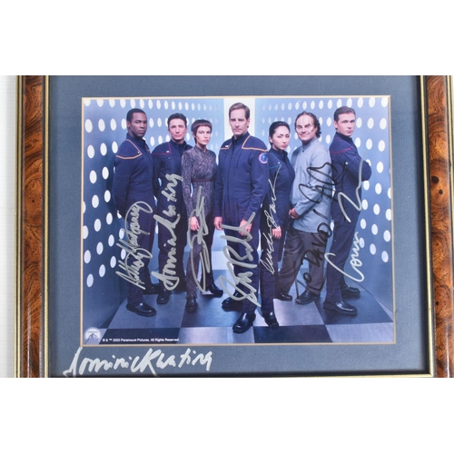 207 - A COLLECTION OF SIGNED PHOTOGRAPHS FROM THE CAST OF STAR TREK, nine framed photographs along with va... 