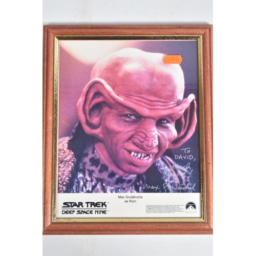 210 - A COLLECTION OF FRAMED SIGNED PHOTOGRAPHS OF ACTORS FROM STAR TREK, including Will Wheaton, George T... 