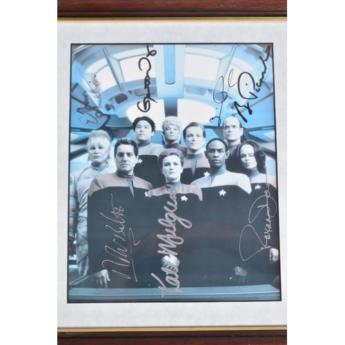 210 - A COLLECTION OF FRAMED SIGNED PHOTOGRAPHS OF ACTORS FROM STAR TREK, including Will Wheaton, George T... 