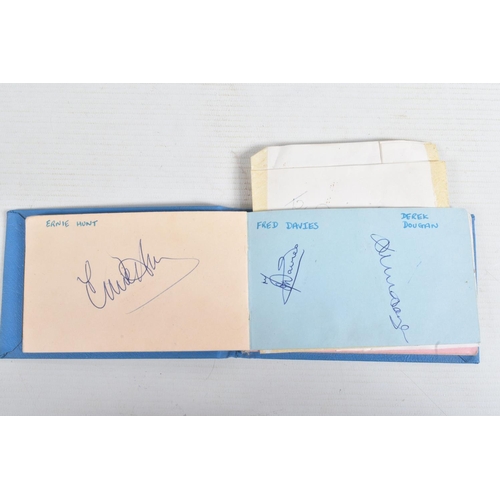 211 - A NUMBER OF SPORTING AUTOGRAPHS, an autograph book signed by various footballers such as Paddy Buckl... 