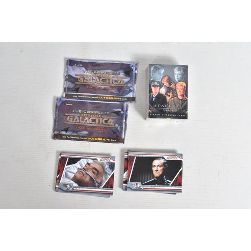 214 - A SELLECTION OF BATTLESTAR GALACTICA AND STARGATE SG.1 COLLECTIBLES, to include a signed Galactica 2... 