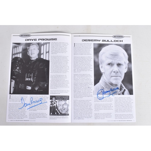 215 - THREE OF THE CULT TV MAGAZINE 'THE ORIGINAL MAGAZINE' EACH FILLED WITH AUTOGRAPHED PHOTOS OF THE FEA... 