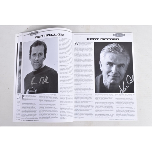 216 - THREE OF THE CULT TV MAGAZINE 'THE ORIGINAL MAGAZINE' EACH FILLED WITH AUTOGRAPHED PHOTOS OF THE FEA... 