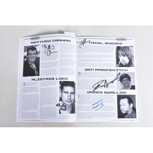 218 - THREE OF THE CULT TV MAGAZINE 'THE ORIGINAL MAGAZINE' EACH FILLED WITH AUTOGRAPHED PHOTOS OF THE FEA... 