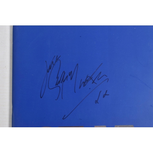 224 - A SIGNED 25LIVE GEORGE MICHAEL PROGRAMME, 35cm x 30cm, signed to the front blue panel