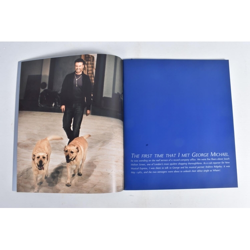 225 - A SIGNED 25LIVE GEORGE MICHAEL PROGRAMME, 35cm x 30cm, signed to the front blue panel