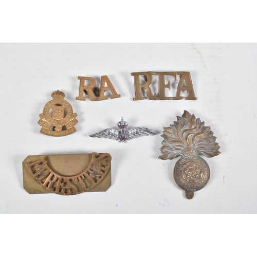 236 - ATTRIBUTED WWII MEDAL GROUP, & OTHER INSIGNIA, a War & Defence Medal pair together with RAF Cap badg... 