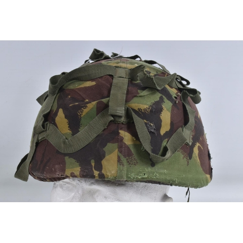 260 - BRITISH FORCES ISSUE MK6 GS KEVLAR HELMET WITH MTP COVER GOOD CONDITION, with liners pads and all st... 