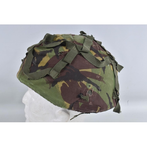 260 - BRITISH FORCES ISSUE MK6 GS KEVLAR HELMET WITH MTP COVER GOOD CONDITION, with liners pads and all st... 