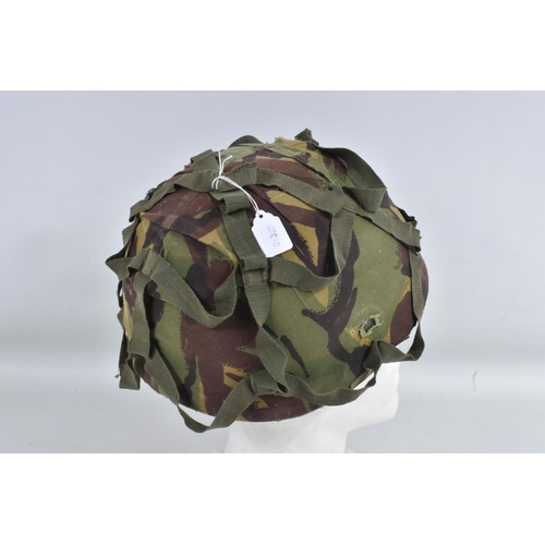 260 - BRITISH FORCES ISSUE MK6 GS KEVLAR HELMET WITH MTP COVER GOOD CONDITION, with liners pads and all st... 