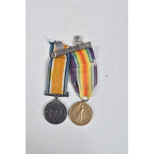 272 - A PAIR OF WWI MEDALS NAMED TO PRIVATE T.W. BLOODWORTH ADN AN ICE BUCKET, the medals are mounted for ... 