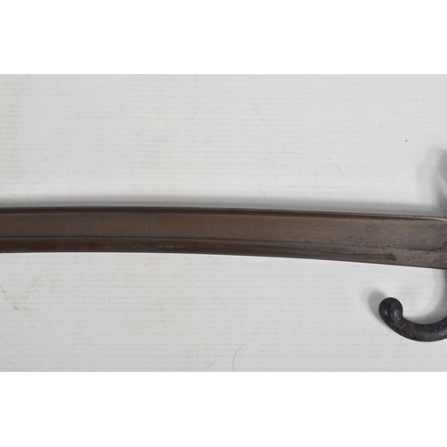 275 - A 19th CENTURY FRENCH RIFLE BAYONET, the top of the blade is inscribed Etienne indicating it was mad... 