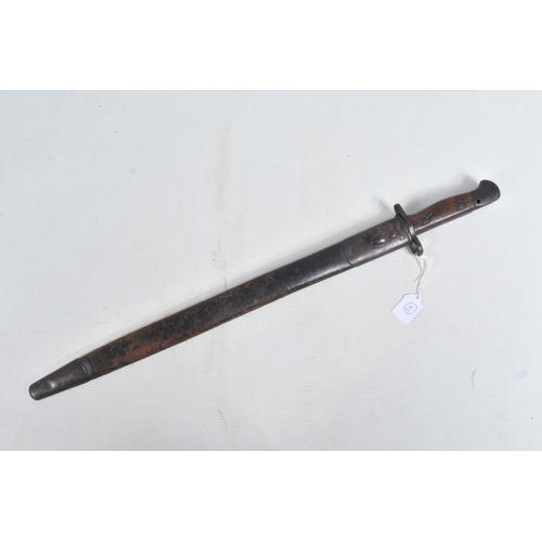 278 - A 1907 PATTERN RIFLE BAYONET FOR USE WITH A LEE ENFIELD RIFLE, the blade is clearly stamped and it c... 