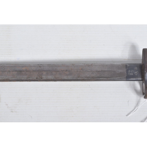 278 - A 1907 PATTERN RIFLE BAYONET FOR USE WITH A LEE ENFIELD RIFLE, the blade is clearly stamped and it c... 