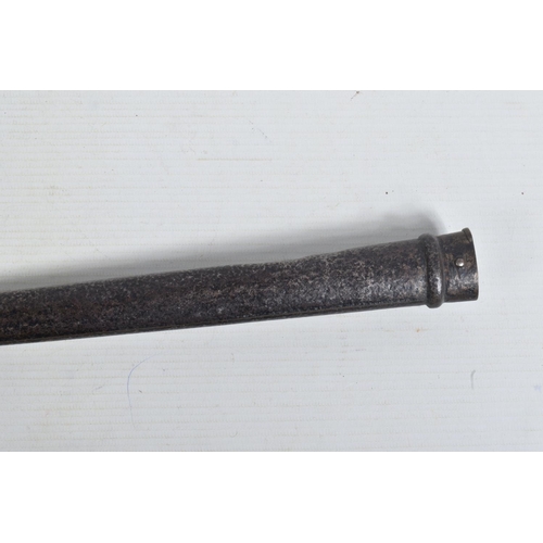 279 - A FRENCH 1977 DATED GRAS BAYONET AND SCABBARD, this is in good condition and the top of the blade is... 