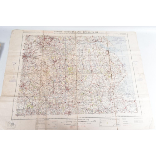 282 - A COLLECTION OF WWII ERA ORDANENCE SURVEY MAPS, the maps cover certain areas of England including Th... 