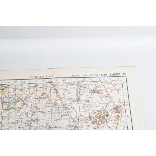 282 - A COLLECTION OF WWII ERA ORDANENCE SURVEY MAPS, the maps cover certain areas of England including Th... 