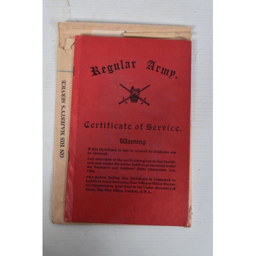 287 - A BOXED WWII PAIR OF MEDALS WITH SERVICE BOOK, RATION BOOK AND LETTER etc, the boxed medals, letter ... 