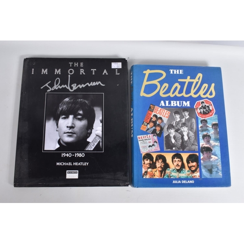 63 - THREE VINTAGE CONSTRUCTED & PAINTED REVELL PLASTIC KIT BEATLES FIGURES, Paul McCartney, George Harri... 