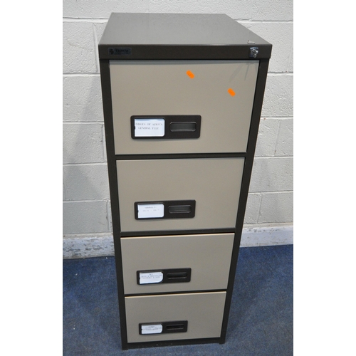 192 - A PAIR OF EASISCAN THREE DRAWER FILING CABINETS, along with a matching four drawer cabinet, conditio... 