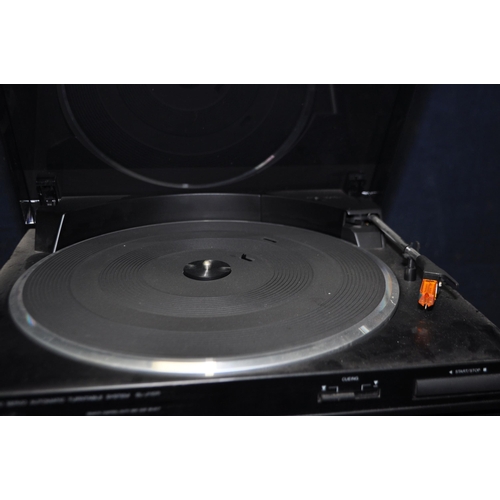 59 - A TECHNICS COMPONENT HI FI comprising of a SU-X120 amp with remote, a SL-PJ28A CD, ST-X302L tuner, a... 