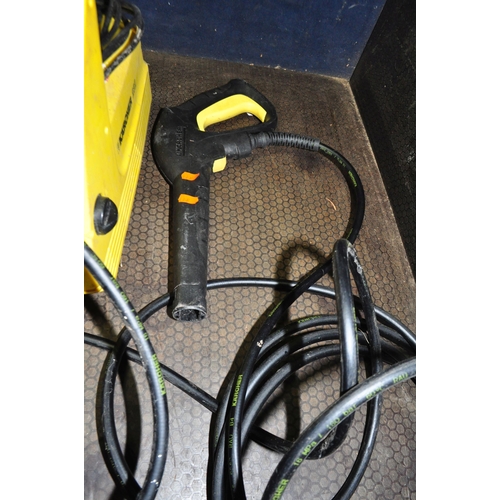 66 - A KARCHER 232 PRESSURE WASHER (NO NOZZLE), a Bosch drill (both PAT pass and working) and a Black and... 