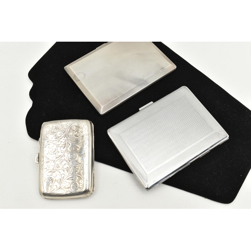 531 - THREE CIGARETTE CASES, to include a MAPPIN & WEBB silver case hallmarked 925 grade silver Birmingham... 