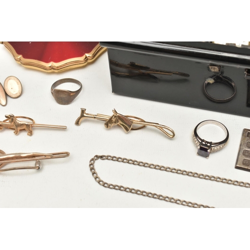 548 - A BOX OF ASSORTED ITEMS, to include a 'Georg Jensen' silver St. Christopher pendant, hallmarked Lond... 