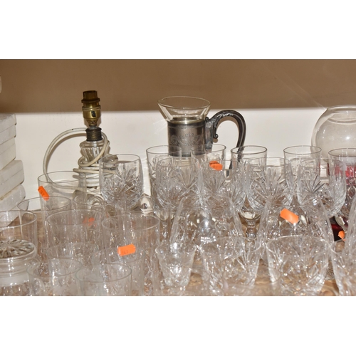 756 - A LARGE QUANTITY OF ASSORTED CRYSTAL CUT GLASSWARE to include a quantity of Richardsons aperitif gla... 