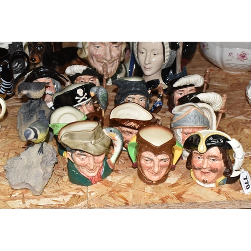 770 - A COLLECTION OF ROYAL DOULTON CHARACTER JUGS, comprising Robin Hood D6527, Lumberjack D6610, Dick Tu... 