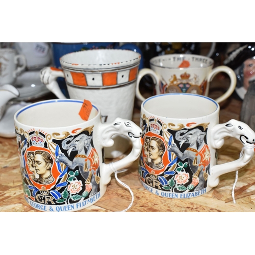 771 - A COLLECTION OF ROYAL COMMEMORATIVE MUGS AND SIMILAR, comprising two 1937 Coronation of King George ... 