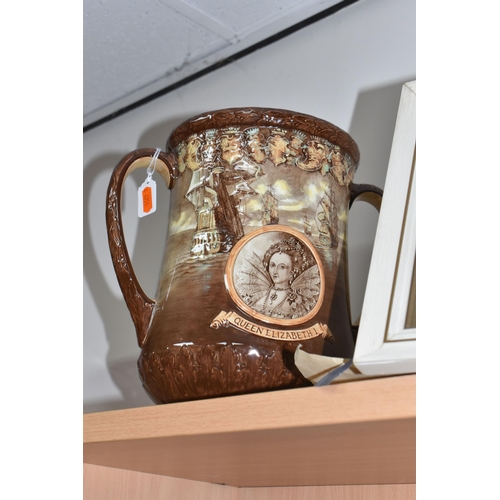 785 - A ROYAL DOULTON LIMITED EDITION 1953 CORONATION LOVING CUP, produced to commemorate the coronation o... 