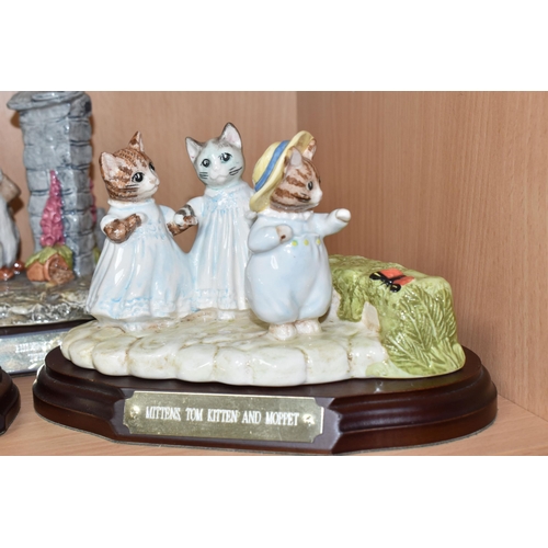 819 - THREE BESWICK 'PETER RABBIT AND FRIENDS' FIGURE GROUPS, comprising Ginger and Pickles, limited editi... 