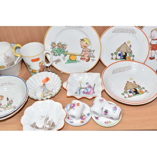 831 - A COLLECTION OF SHELLEY AND PARAGON NURSERY AND TEA WARES, to include Shelley Mabel Lucie Attwell nu... 