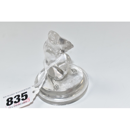 835 - A RENE LALIQUE 'SOURIS' MOUSE SEAL in clear glass, etched 'R.Lalique' to the base, height 6.8cm (1) ... 