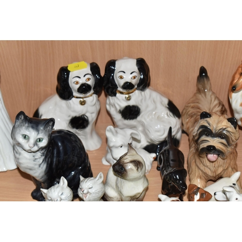 847 - A COLLECTION OF BESWICK CATS AND DOGS to include sixteen dog sculptures to include a Border Collie '... 