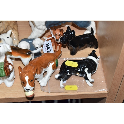 847 - A COLLECTION OF BESWICK CATS AND DOGS to include sixteen dog sculptures to include a Border Collie '... 