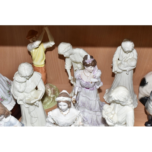 848 - A GROUP OF ROYAL WORCESTER AND COALPORT FIGURINES to include a group of Royal Worcester figurines co... 