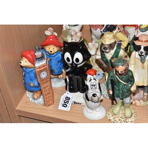 850 - A GROUP OF BESWICK FIGURES to include two Paddington figures comprising Paddington and Big Ben, and ... 