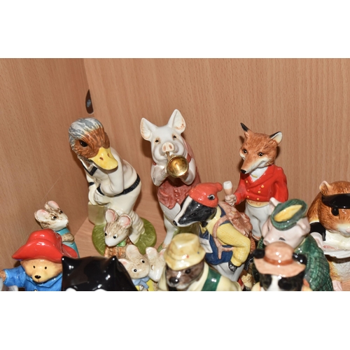 850 - A GROUP OF BESWICK FIGURES to include two Paddington figures comprising Paddington and Big Ben, and ... 