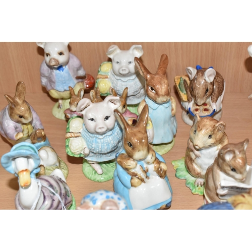 863 - A GROUP OF THIRTEEN BESWICK BEATRIX POTTER FIGURES comprising 'Pigling Bland,' 'Jemima Puddleduck,' ... 