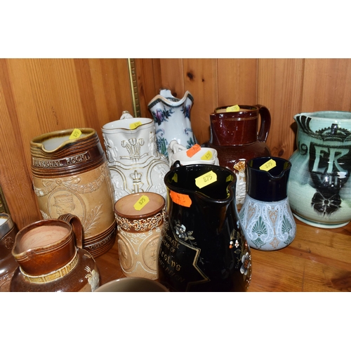 875 - ELEVEN LATE 19TH / EARLY 20TH CENTURY COMMEMORATIVE WARES, to include a Minton jug for the coronatio... 