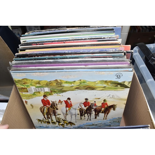 883 - A BOX OF MOSTLY 80s/ROCK/PROGRESSIVE ROCK LPS to include eight Queen LPs comprising 'A Night at The ... 