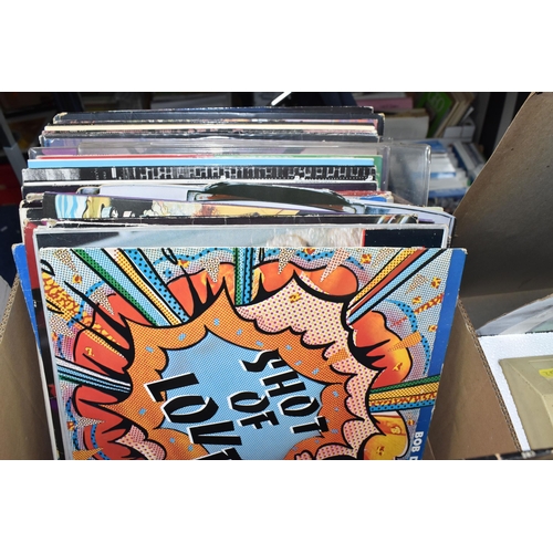 886 - A BOX OF APPROXIMATELY FORTY PROGRESSIVE ROCK AND ROCK LPS to include Judas Priest 'Stained Glass' C... 